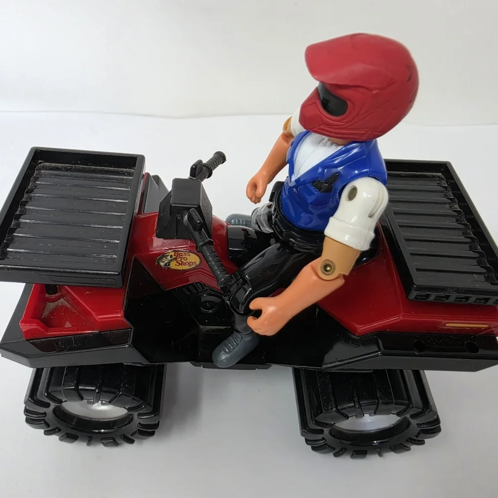 Tree House Kids Mighty Rigz Black & Red Bass Pro Shops ATV  4-Wheeler W/Driver